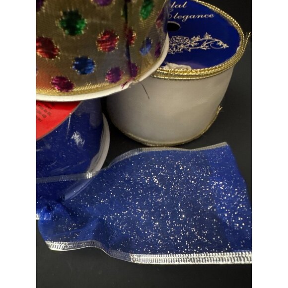 4 Assorted Wired Ribbon - Picture 2 of 4